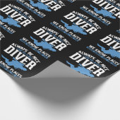 Funny Diver Scuba Diving Geschenkpapier (Ecke)