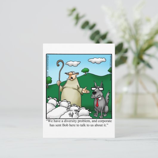 Funny Diversity Spaß Postcard Postkarte (Stehend Vorderseite)