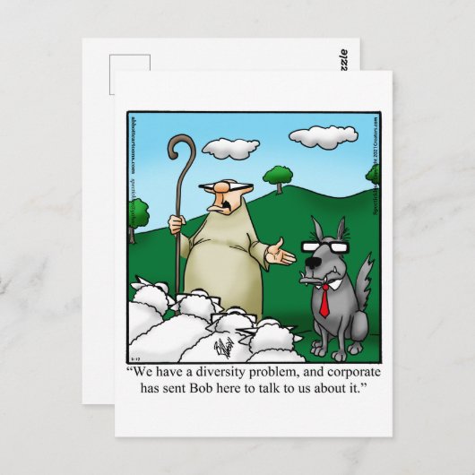 Funny Diversity Spaß Postcard Postkarte (Vorne/Hinten)