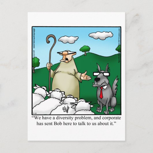 Funny Diversity Spaß Postcard Postkarte (Vorderseite)