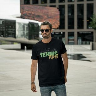 Funny Diving Tennis Player T - Shirt für Sportler