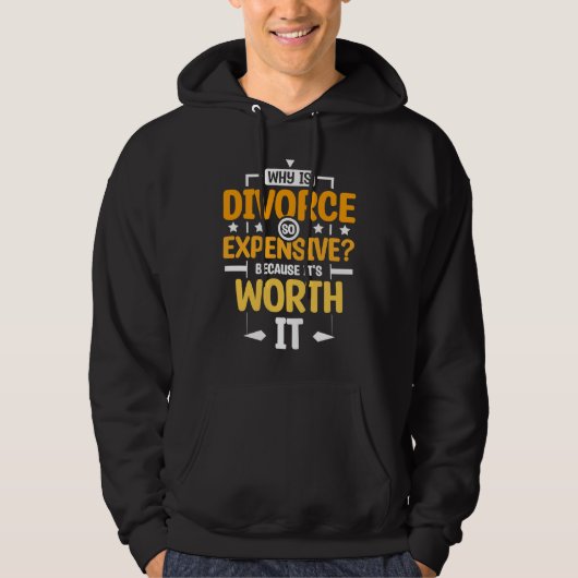 Funny divorce and divorce party with divorce suppo hoodie (Vorderseite)