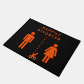 Funny Divorce Geschenk Door Mat Fußmatte (Schrägansicht)