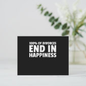 Funny Divorce Quote Design Gift For Divorce Party Postkarte (Stehend Vorderseite)