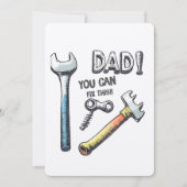 Funny DIY Inspiriert Vatertag-Design mit Tools Einladung (Vorderseite)