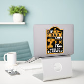 Funny DIY reparieren Aufkleber (Laptop auf Schreibtisch)