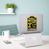 Funny DIY reparieren Aufkleber (Laptop auf Schreibtisch)