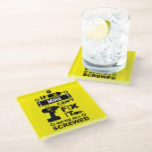 Funny DIY reparieren Glasuntersetzer (Schrägansicht)