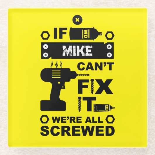 Funny DIY reparieren Glasuntersetzer (Vorderseite)