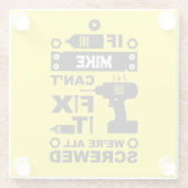 Funny DIY reparieren Glasuntersetzer (Rückseite)