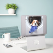 Funny dizzy beagle delicate washing aufkleber (Laptop auf Schreibtisch)