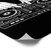 Funny Dj Art Men Women Music Producer Disc Jockey Poster (Ecke)