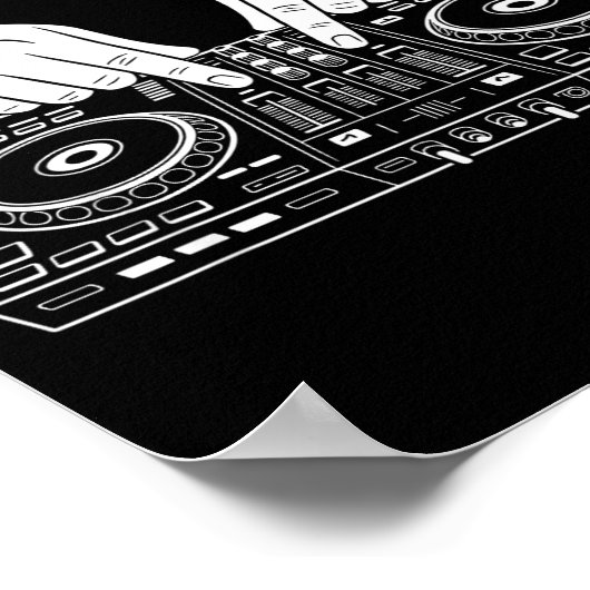 Funny Dj Art Men Women Music Producer Disc Jockey  Poster (Ecke)