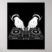 Funny Dj Art Men Women Music Producer Disc Jockey  Poster (Vorne)