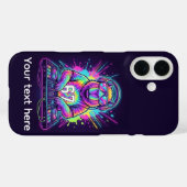 Funny DJ Capybara Cool 67 tie dye Neon Music Party Case-Mate iPhone Hülle (Rückseite (Horizontal))