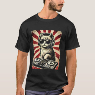Funny DJ Cat Disco Highlights T-Shirt