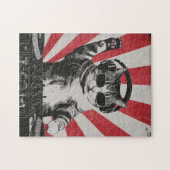 Funny DJ Cat Disco Sound Tech Headphone Music Puzzle (Horizontal)