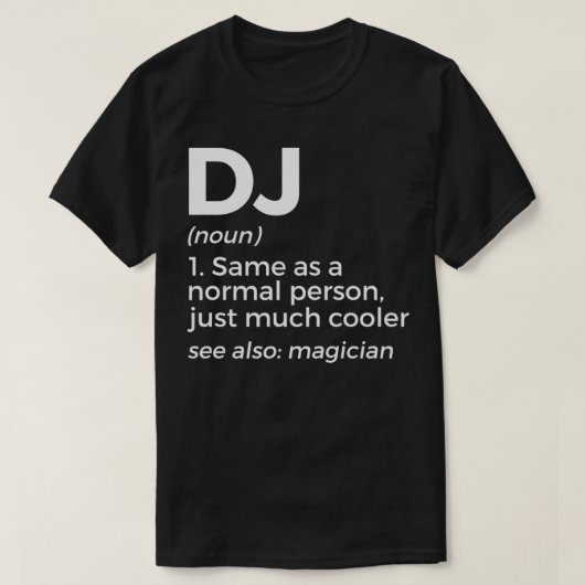 Funny DJ Definition Music Lovers Musicians Disk Jo T-Shirt (Design vorne)