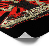 Funny Dj Graphic Tee Music Lover Alien Dj Music Mi Poster (Ecke)