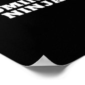 Funny Dminton Ninja Quote Dminton Design Poster (Ecke)