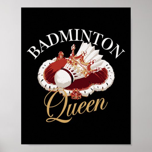 Funny Dminton Player Liebe Shuttle Design 10 Poster (Vorne)