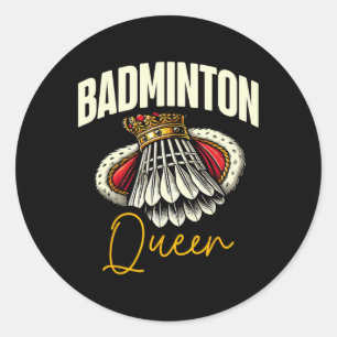 Funny Dminton Player Liebe Shuttle Design 11 Runder Aufkleber