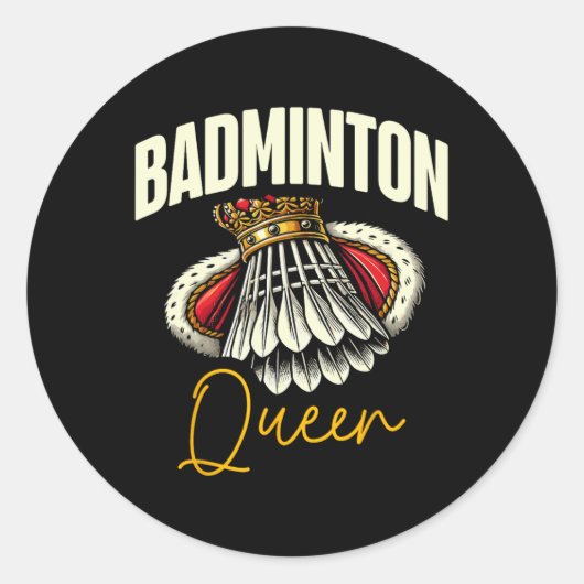 Funny Dminton Player Liebe Shuttle Design 11 Runder Aufkleber (Vorderseite)