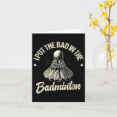 Funny Dminton Player Liebe Shuttle Design 1 Karte (Gelbe Blume)