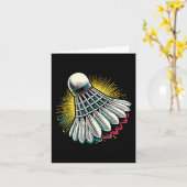 Funny Dminton Player Liebe Shuttle Design 22 Karte (Gelbe Blume)