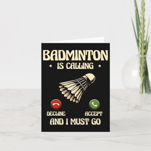 Funny Dminton Player Liebe Shuttle Design 28 Karte (Vorderseite)