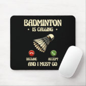 Funny Dminton Player Liebe Shuttle Design 28 Mousepad (Mit Mouse)