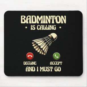 Funny Dminton Player Liebe Shuttle Design 28 Mousepad