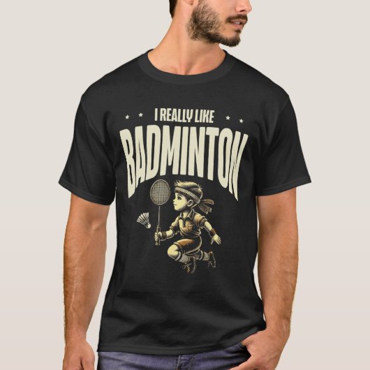 Funny Dminton Player Liebe Shuttle Design 4 T-Shirt (Vorderseite)