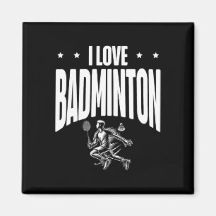 Funny Dminton Player Liebe Shuttle Design 7 Magnet