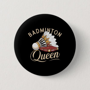 Funny Dminton Player Liebe Shuttle Design 8 Button