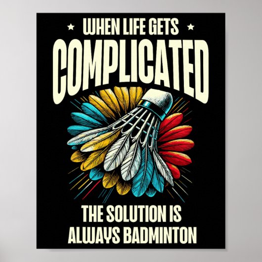 Funny Dminton Player Liebe Shuttle Design Poster (Vorne)