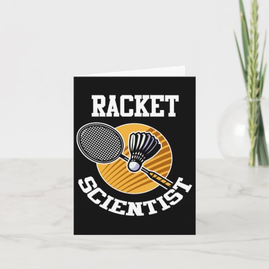 Funny Dminton Player Shirt Racket Scientist Dminto Karte (Vorderseite)