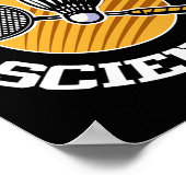 Funny Dminton Player Shirt Racket Scientist Dminto Poster (Ecke)