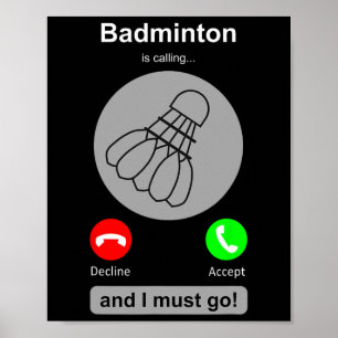 Funny Dminton Shirt Dminton Calling Quote Dminton Poster