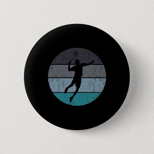 Funny Dminton Shuttle für Männer Frauen Retro Vint Button (Vorderseite)