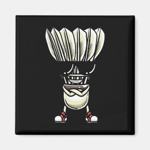 Funny Dminton Shuttle Player Design Männer Frauen Magnet