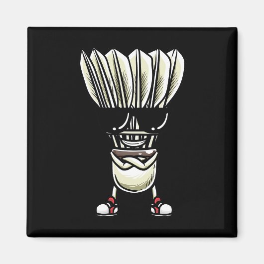 Funny Dminton Shuttle Player Design Männer Frauen Magnet (Vorne)