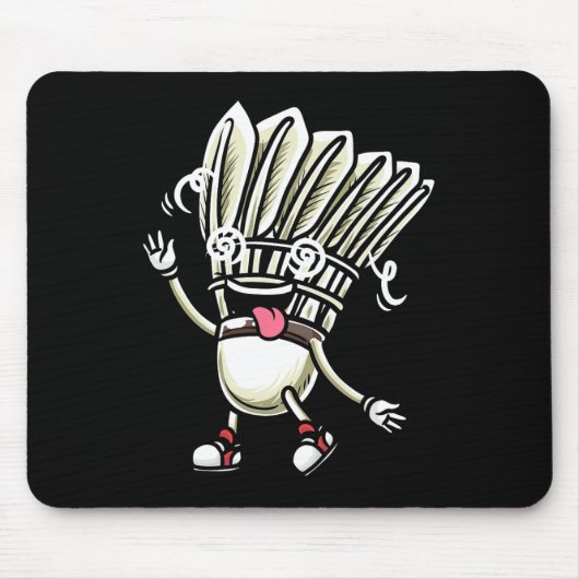 Funny Dminton Shuttle Player Design Männer Frauen Mousepad (Vorne)