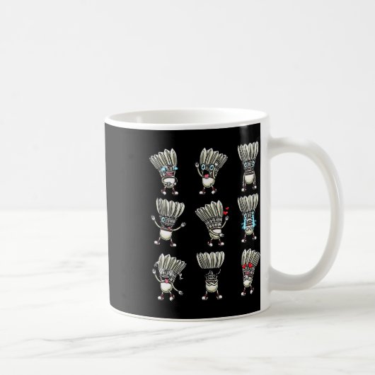 Funny Dminton Shuttle Player Design Men Women Kaffeetasse (Rechts)