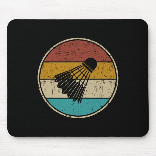 Funny Dminton Shuttle Vintag Retro für Damen Mousepad (Vorne)