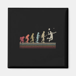 Funny Dminton Vintag Retro Stil Evolution des Mens Magnet