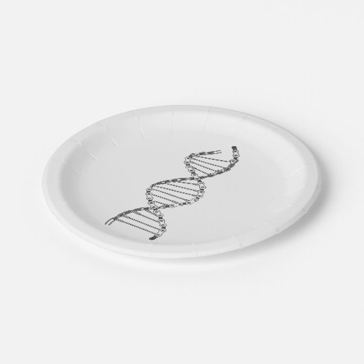 Funny DNA Cycling Bicycle Chain Mountain Bike Lieb Pappteller (Schrägansicht)