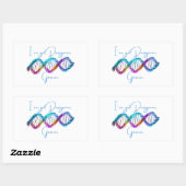 Funny DNA Helix Rechteckiger Aufkleber (Blatt)