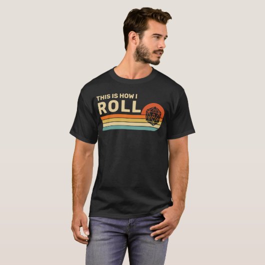 Funny DnD So Roll ich RPG Gaming D20 Dice T-Shirt (Vorne ganz)
