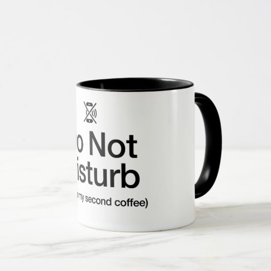 Funny Do Not Disturb Coffee Mug-WFH Sarcastic Mug Tasse (VorderseiteRechts)